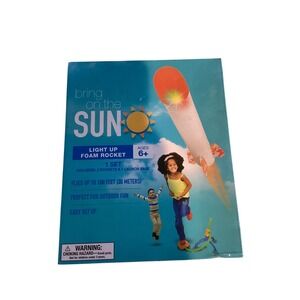 Bring on the Sun Light Up Foam Rocket Stomp Launcher Set 2 Rockets Ages 6+ NEW